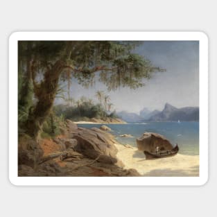 Coastal landscape at Rio de Janeiro by Ferdinand Keller Magnet